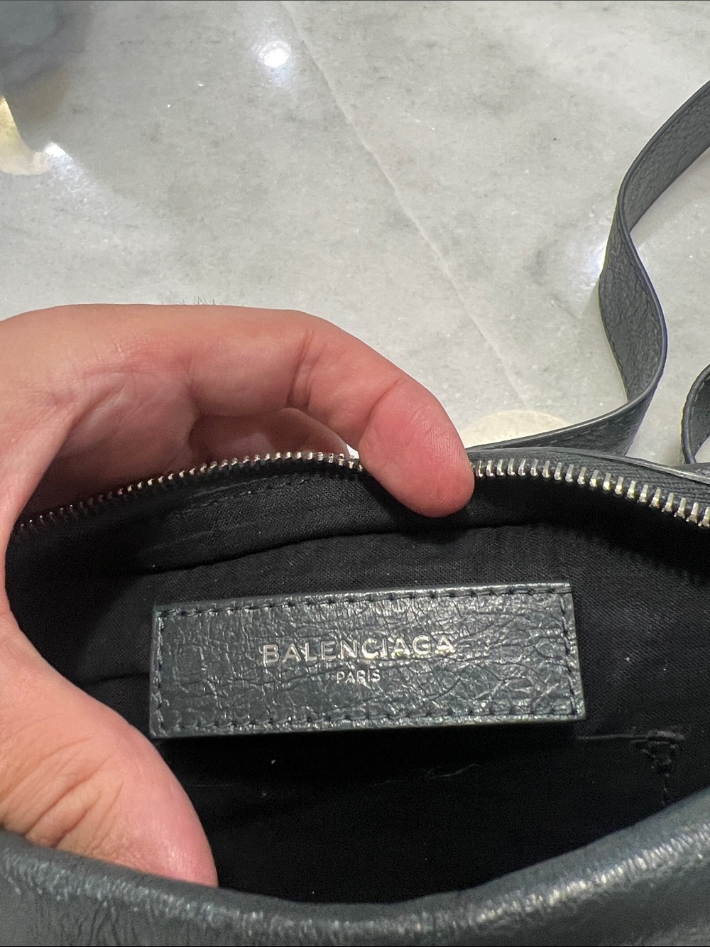Balenciaga gray Leather Belt Bag with Silver Hardware - Picture 2 of 7